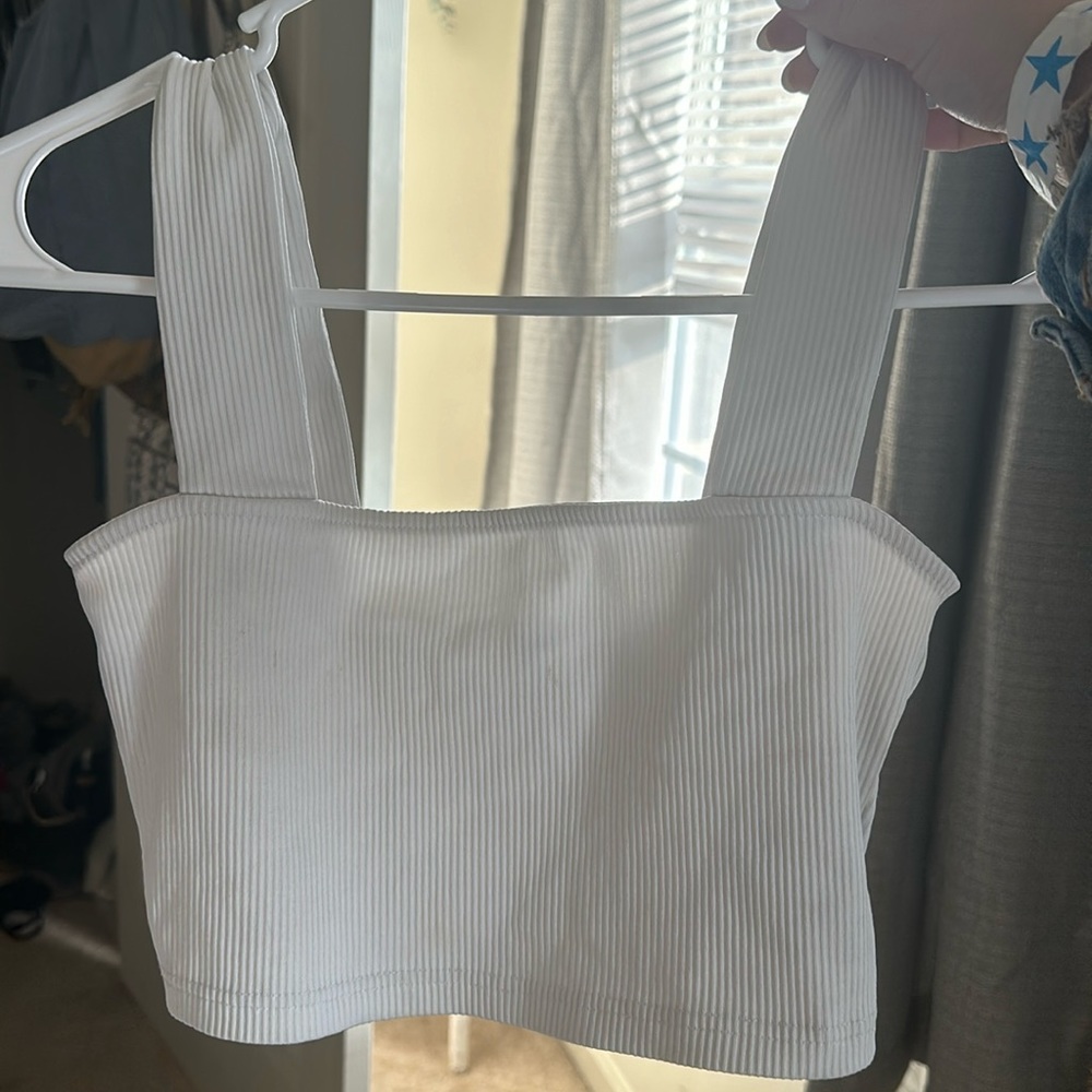 white crop top. in good condition only worn twice